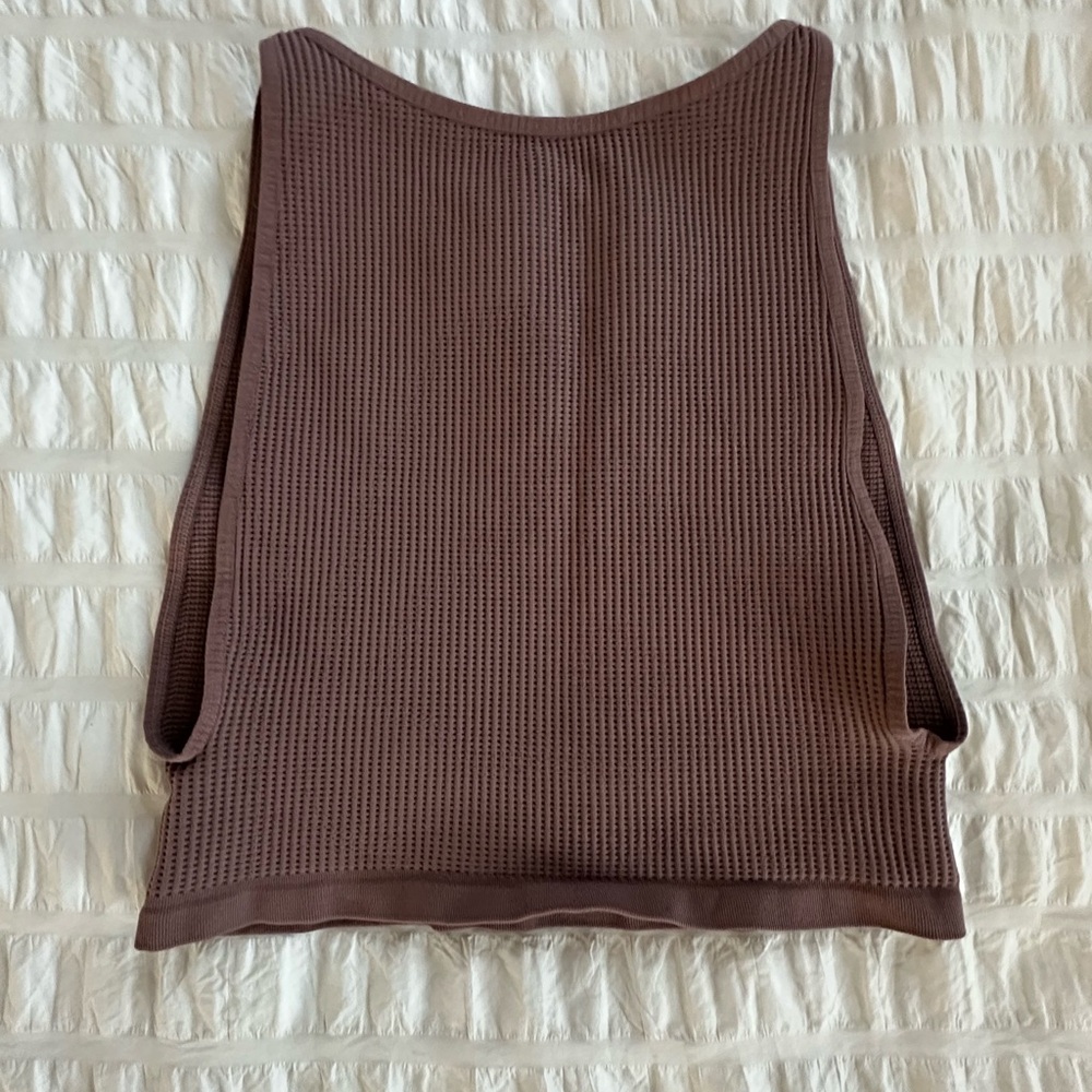 Intimately by Free People Waffle Boatneck Tank Top/Bra Sz M/L - Picture 6 of 6